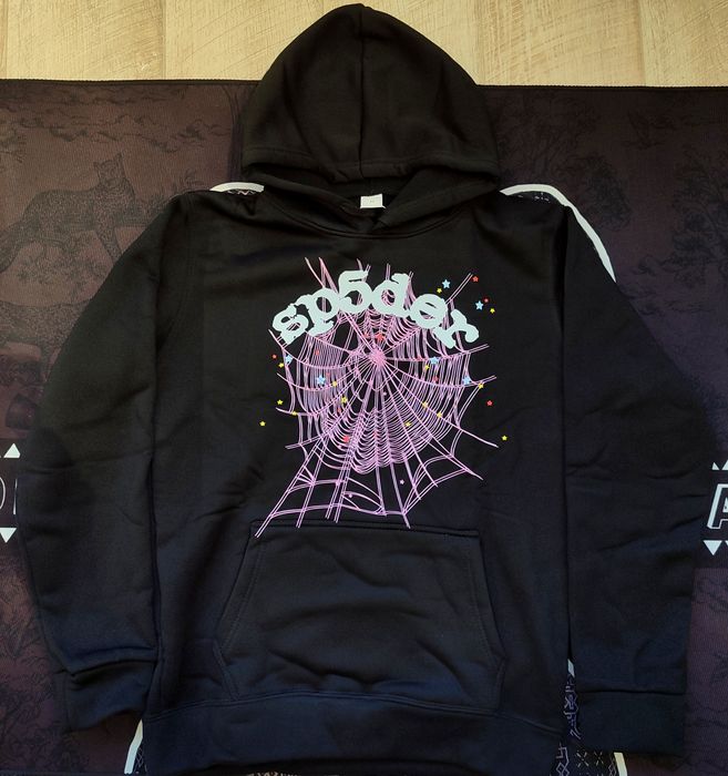 Худи Y2K sp5der черная