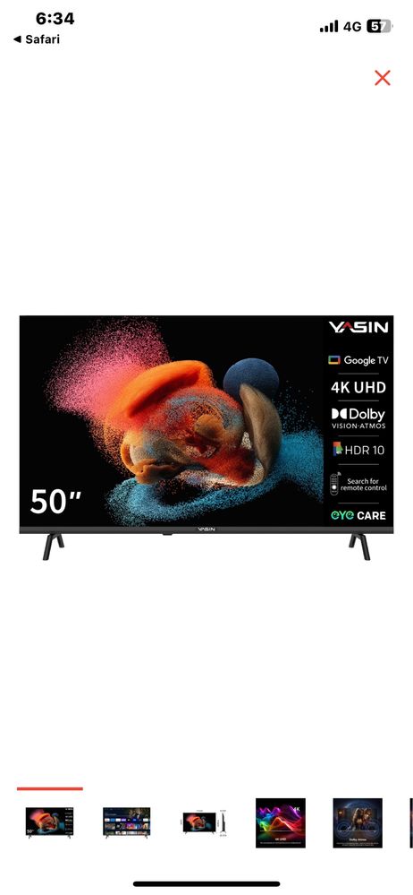 Yasin 127 см телевизор webos