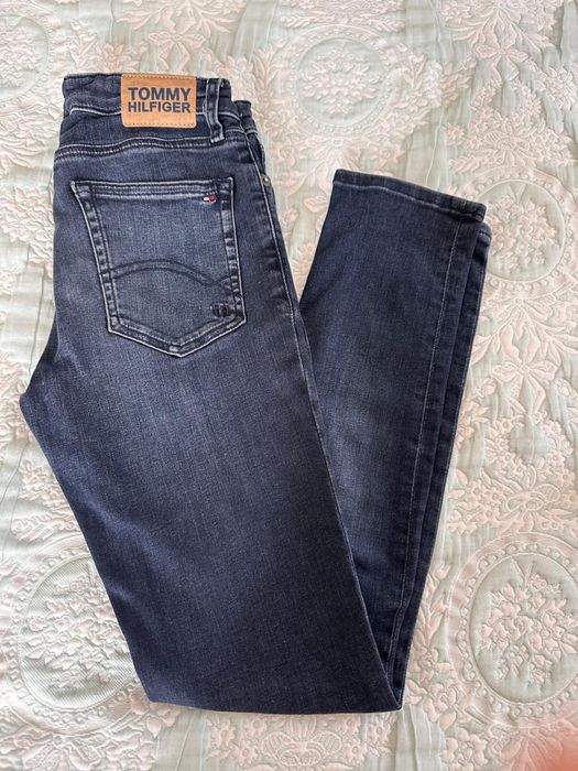 Blugi slim fit Tommy Hilfinger 152 cm albastru inchis