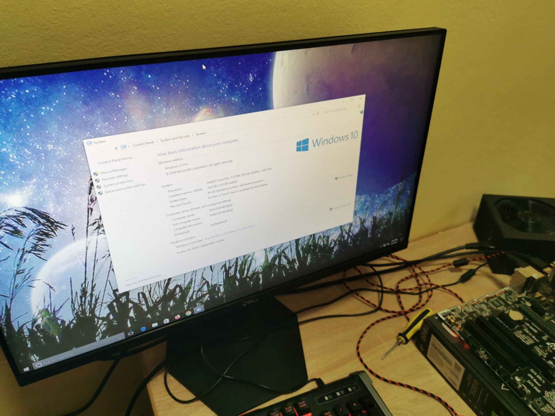 Kit intel l7 6700k placa rami și ssd m2