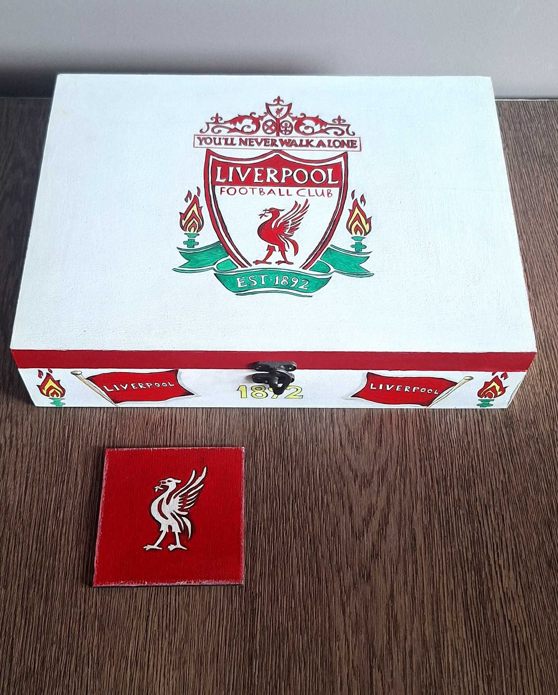 Ръчно рисувана кутия за съхранение на футболен клуб Liverpool