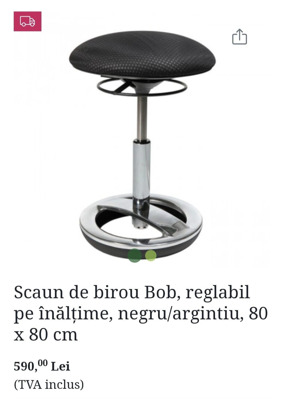 Scaun ergonomic birou/coafor/bar/fitness