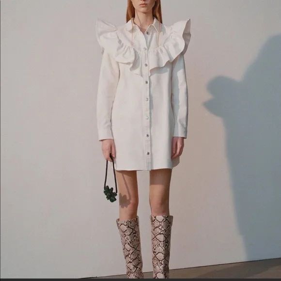 Zara мини рокля от деним