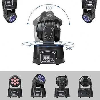 ZKYMZL Moving Head Light 7x12W LED RGBW (4 in 1)