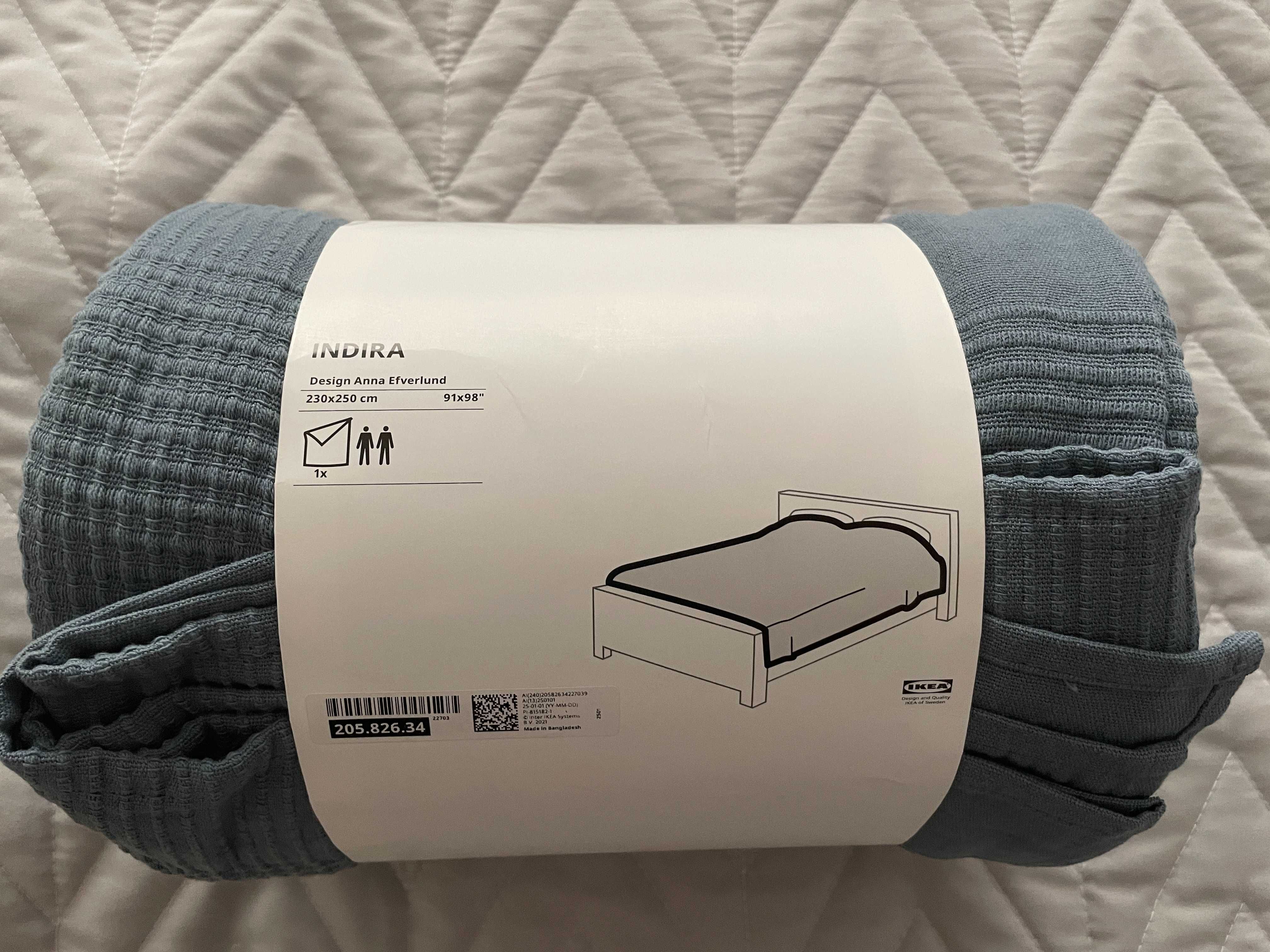 Кувертюра/покривало/шалте за спалня, INDIRA, от IKEA, 230x250