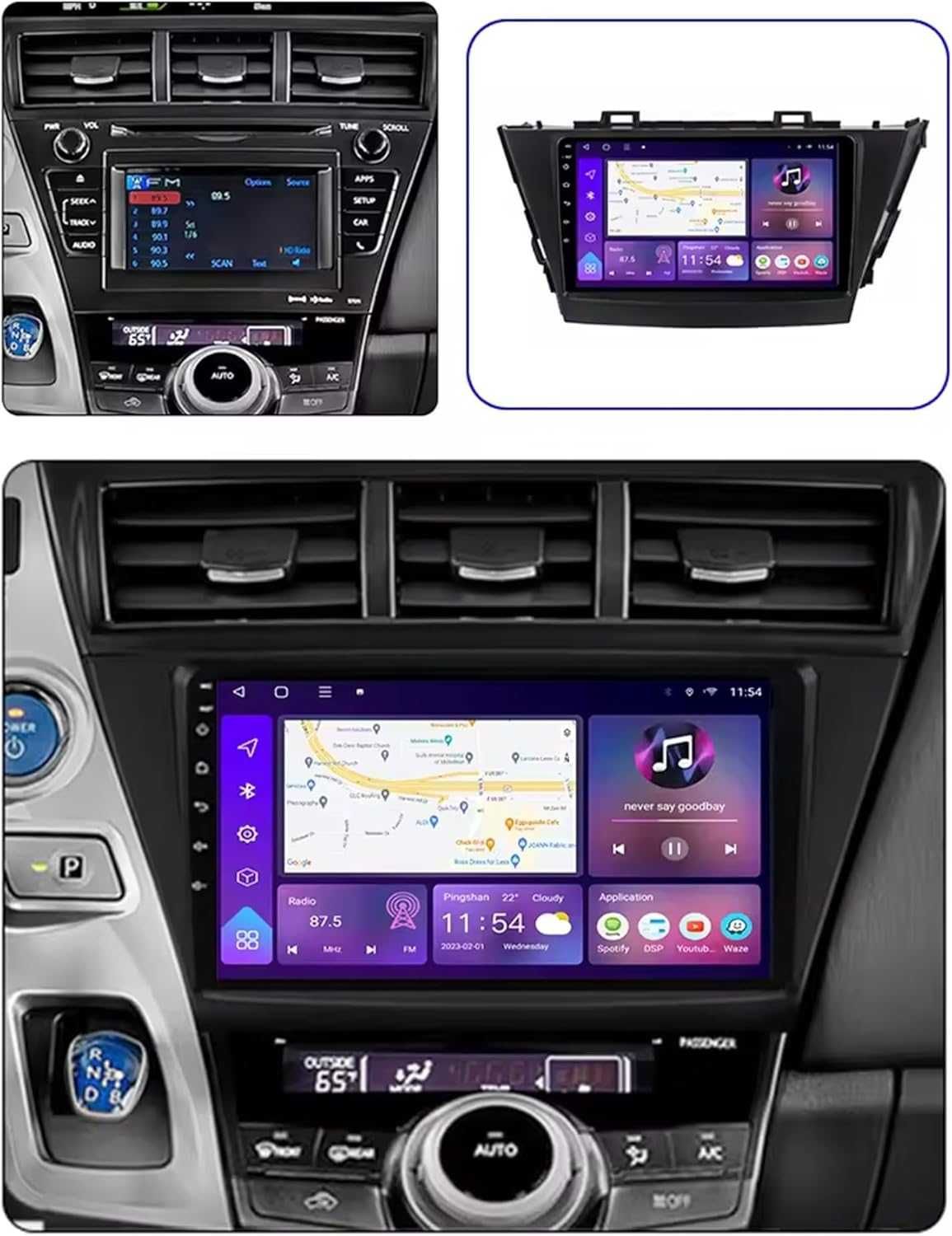 Мултимедия за Toyota Prius V Plus Alpha Двоен дин Навигация Android +