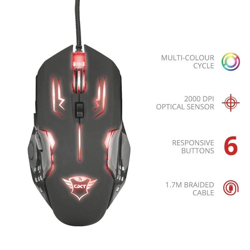 TRUST GXT 108 Rava Illuminated Gaming Mouse