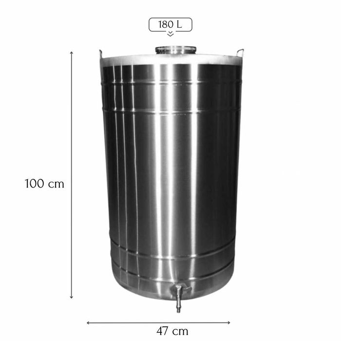 Butoi din inox cu capac filet si robinet