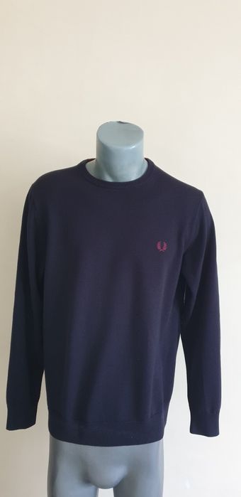 Fred Perry Merino Wool/ Cotton  M НОВО! ОРИГИНАЛ! Мъжки тънък  Пуловер