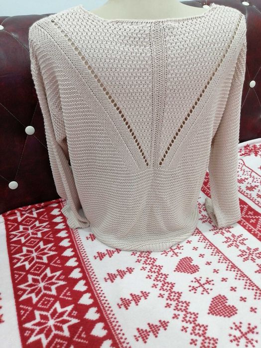 Bluza roz pudrat cu insertii transparente