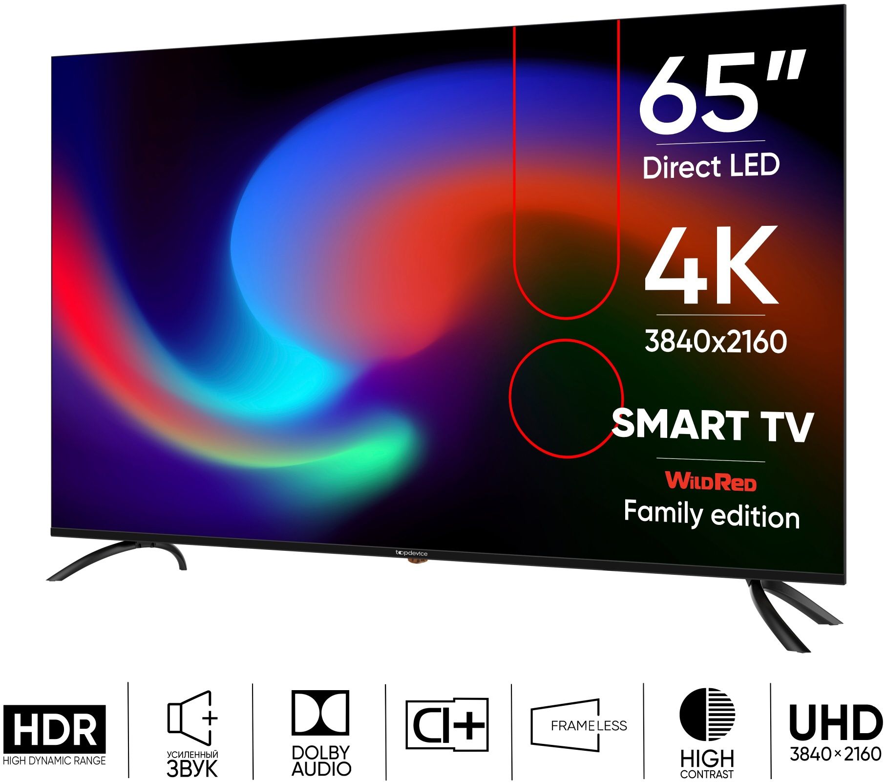 Телевизор 65* Smart tv Tcl ZIFFLER IMMER 4K (2023) скидка + бонус