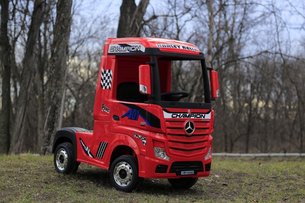 Camion electric Kinderauto Mercedes ACTROS 4x4 PREMIUM 4x45W #Rosu