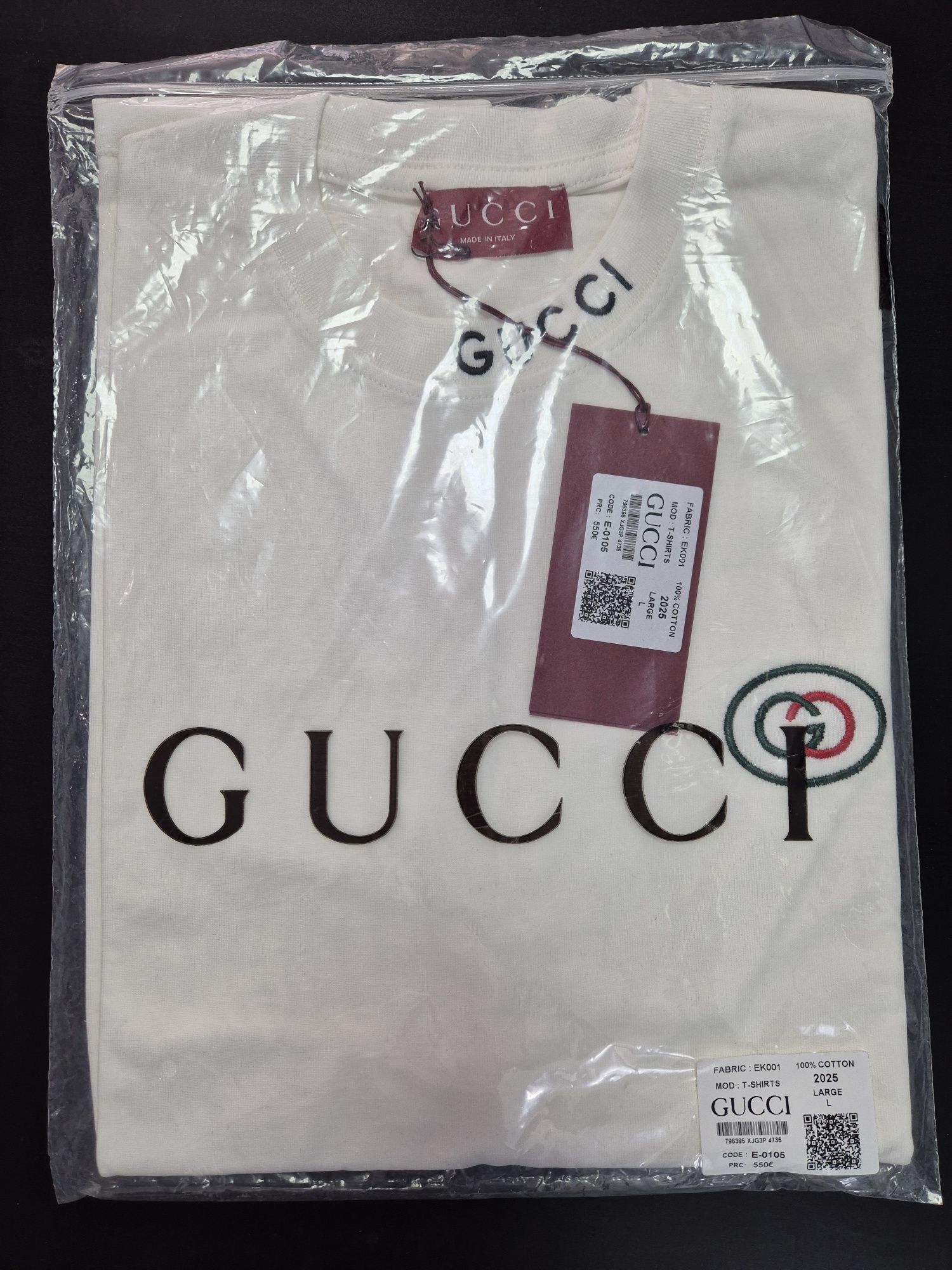 РАЗПРОДАЖБА! Оригинална мъжка тениска Gucci - Размер Л