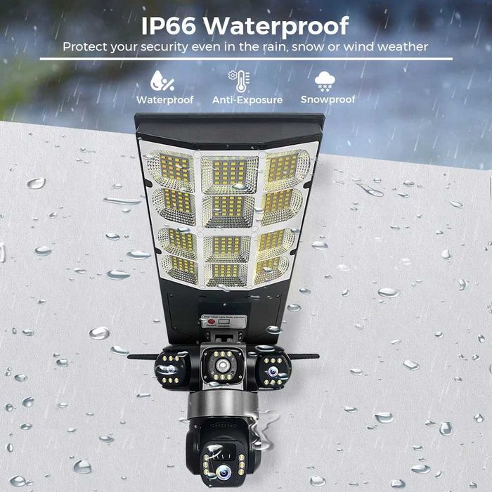 15MP 4G Соларна камера с троен обектив и дистанционно