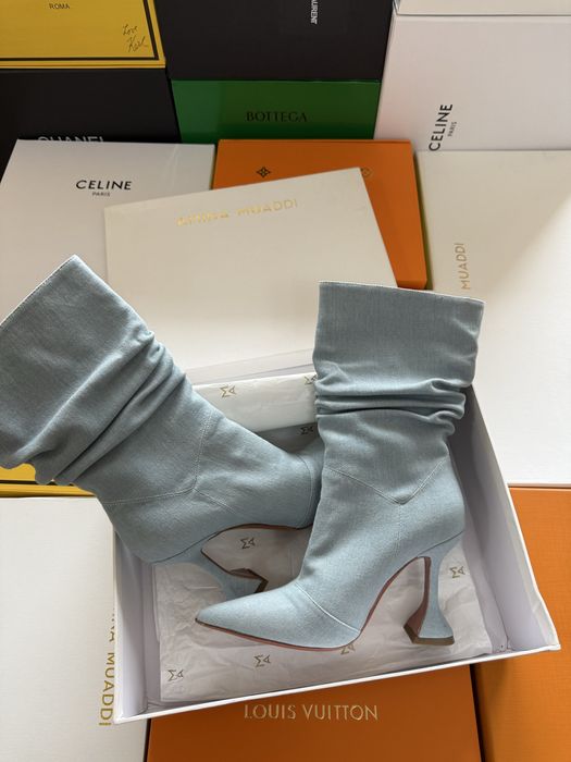 Amina Muaddi дамски дънкови ботуши New Season