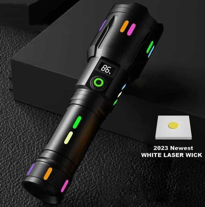 Lanterne led  tip Laser Wick telezoom afisaj lcd raza 700 metri !