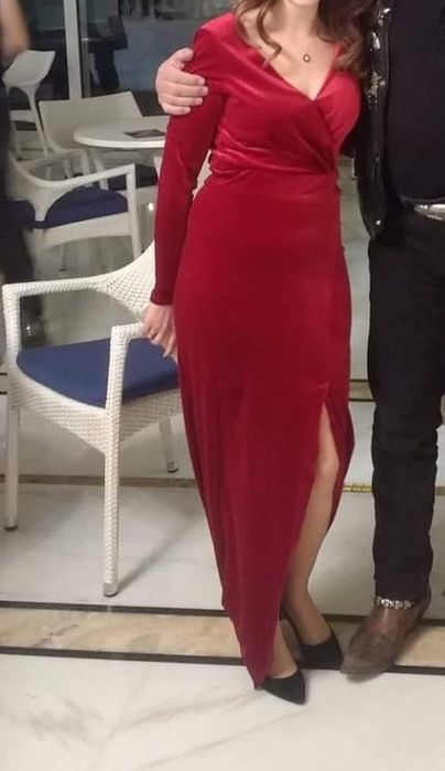 Rochie lunga catifea