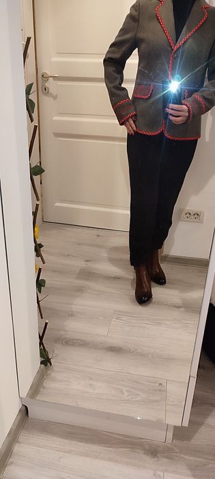 Gecuta Sacou negru cu inserții albe, CreationL, pe talie