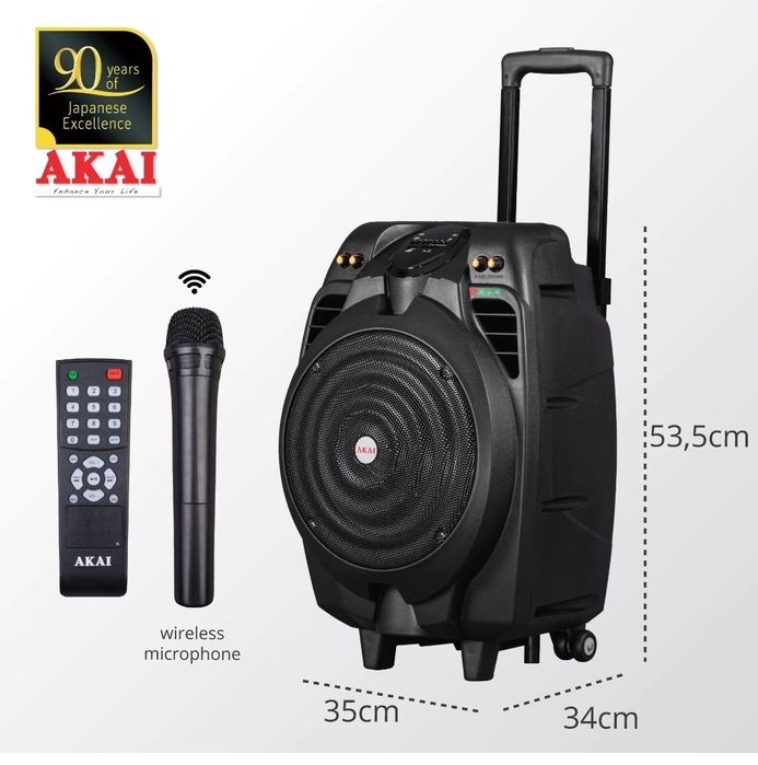 Vând boxa portabila Akai 50w