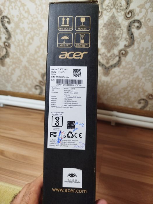 Новый Ноутбук Acer Aspire 3 A325-45 intel N4500 8/256 SSD 15.6 FHD IPS
