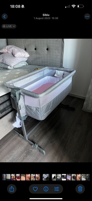 Vand co-sleeper cu saltea