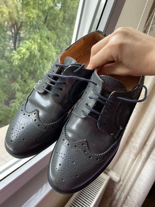 Pantofi gri din piele