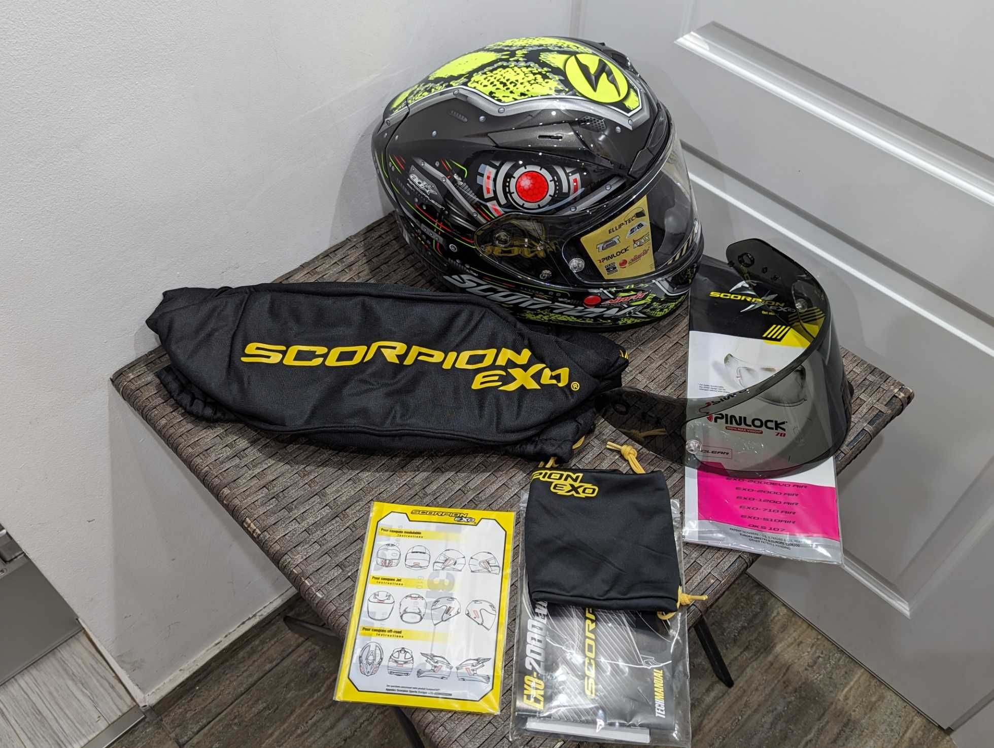 Casca moto Scorpion Exo 2000 Evo Air, marime XL - cu viziera fumurie