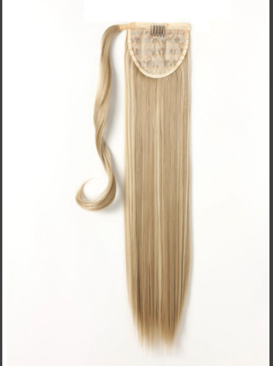 coada de par ponytail BLOND Cenusiu 60 cm imită par natural