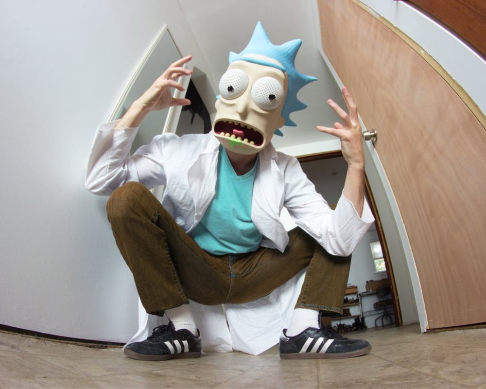 Маска (шлем) Рика из серала Rick and Morty
