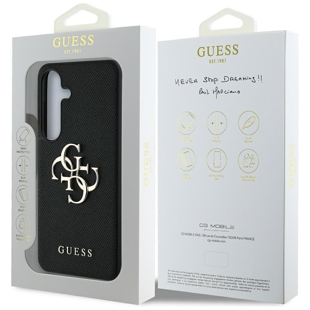 Guess hardcase 4g grained big and classic logo за samsung galaxy s25 p