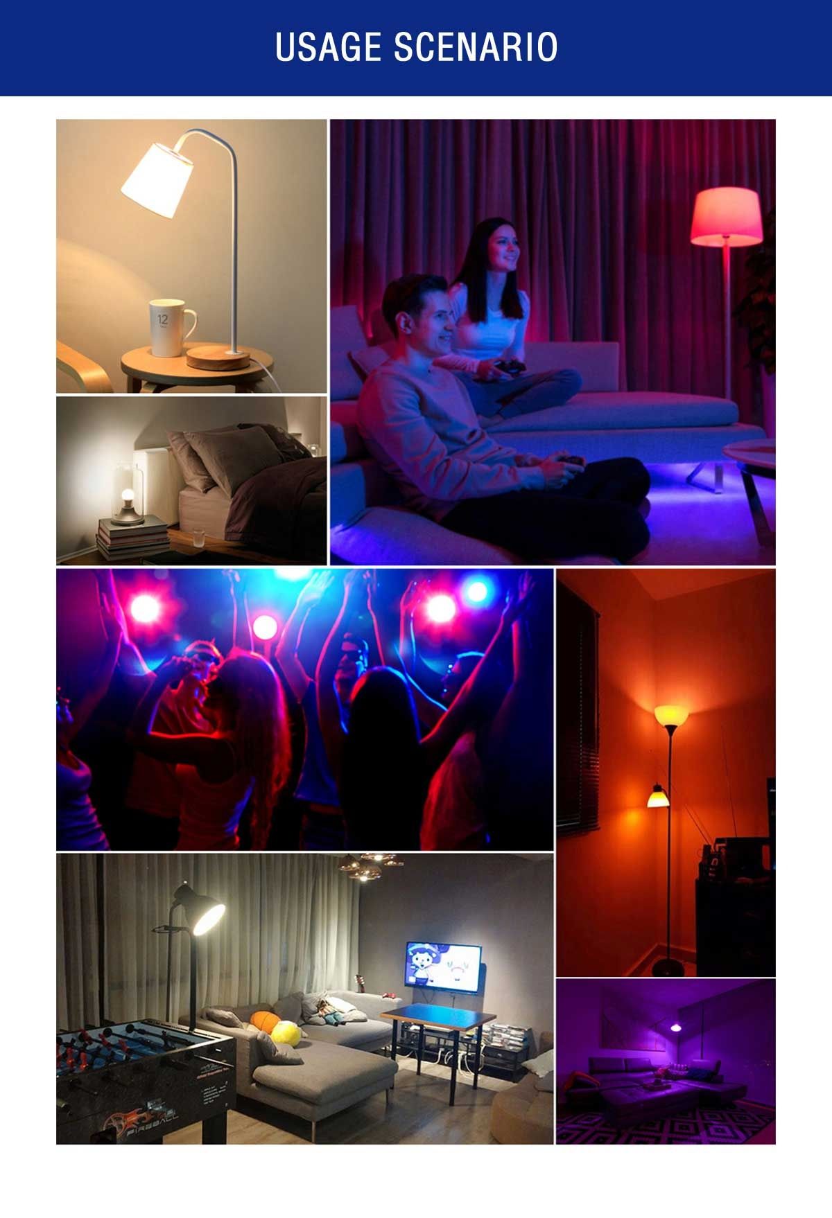 Tuya Wifi+BLE E27 9W LED крушка / GU10 6W лунички, димируема, C-W, RGB