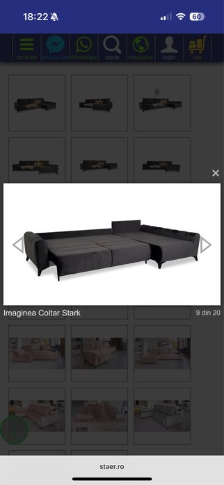 Coltar stark STAER albastru royal extensibil