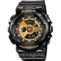 Ceas Sport Dama (Copil) Casio G-SHOCK BABY-G Glossy Black& Gold swatch
