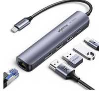 UGREEN USB C Hub Ethernet HDMI USB C Dock with 100W PD (хаб за макбук)