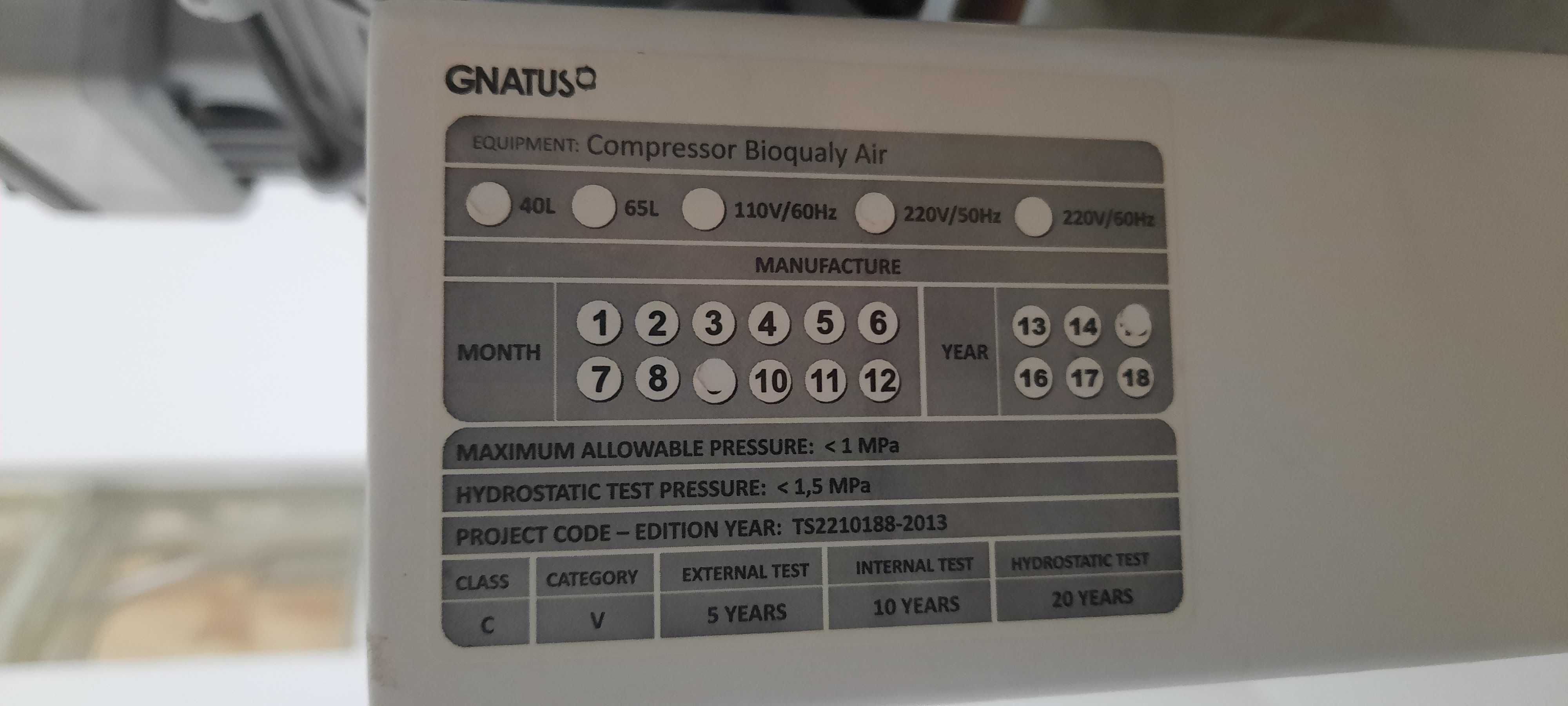 Compresor Gnatus 40l pentru 1 unit dentar