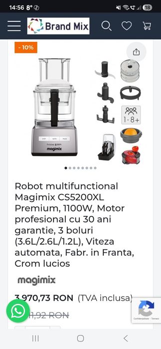 Robot bucatarie Magimix Cuisine 5200 XL Premium