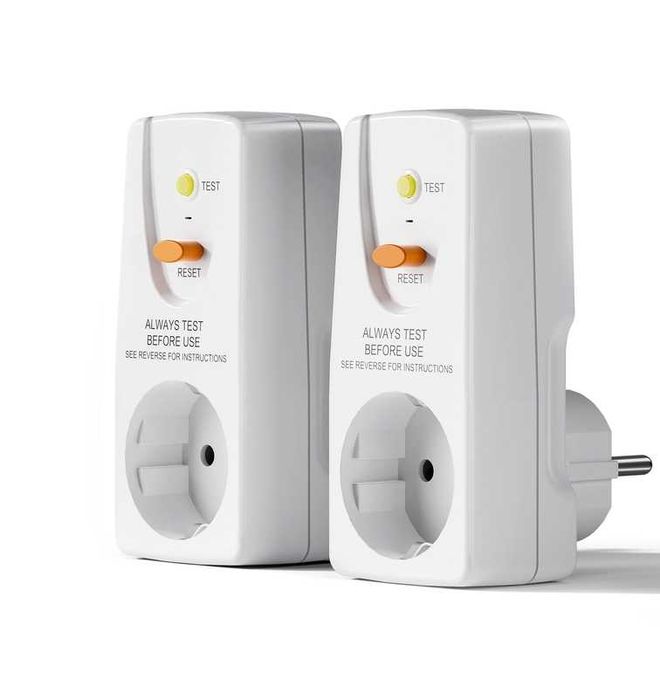 2бр. Kонтакт защита от токови удари 220-250V AC, макс мощност 4000W