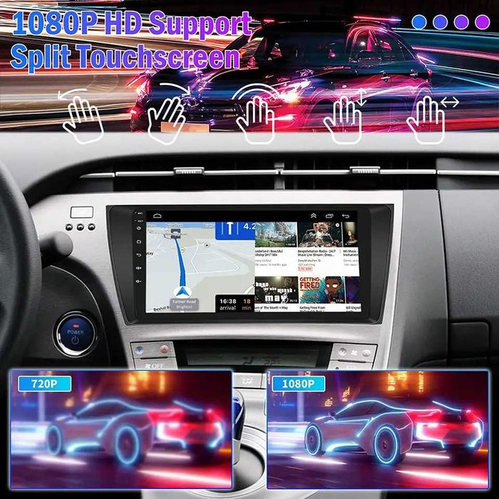 Мултимедия за Toyota PRIUS Двоен дин 2 Навигация плеър радио Android