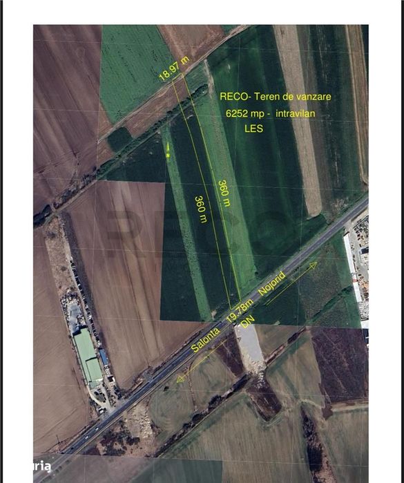 RECO Teren intravilan comercial 6252 mp in Les-com.Nojorid