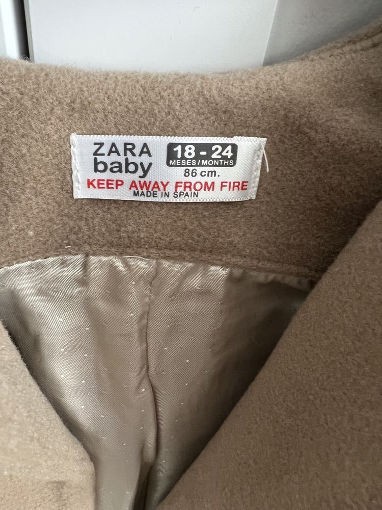 Детское шерстяное пальто для девочек Zara
