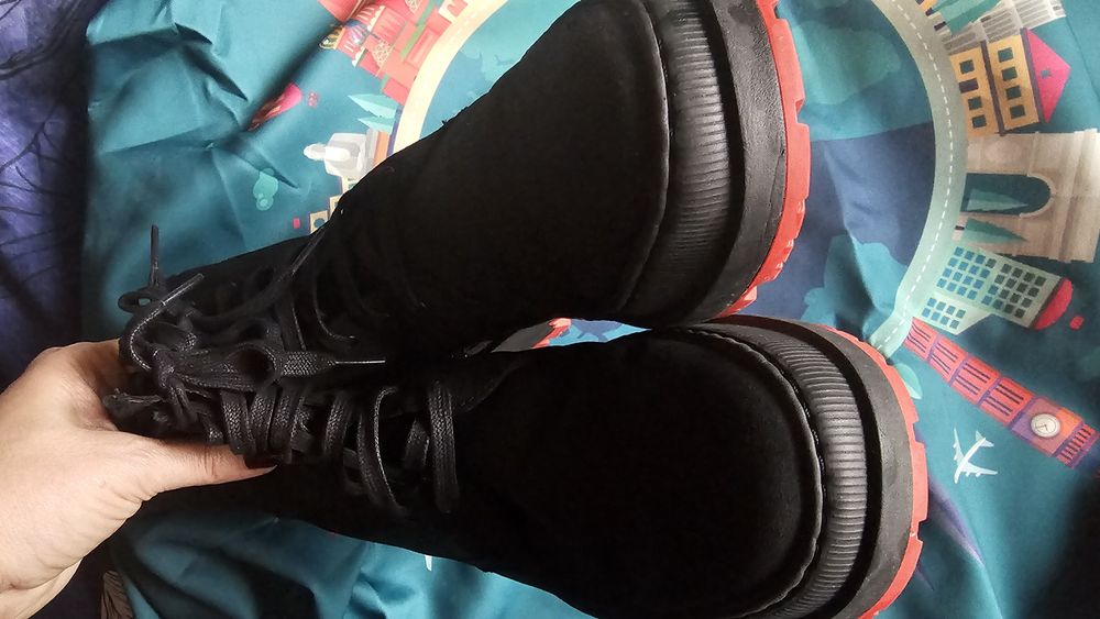 Ghete Camper piele nabuc neagra, 41