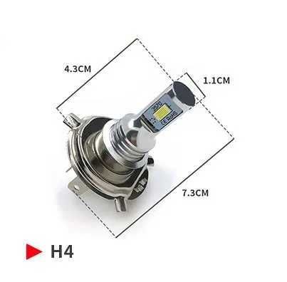ЛЕД/LED крушки за фар H4 ново поколение без вентилатор