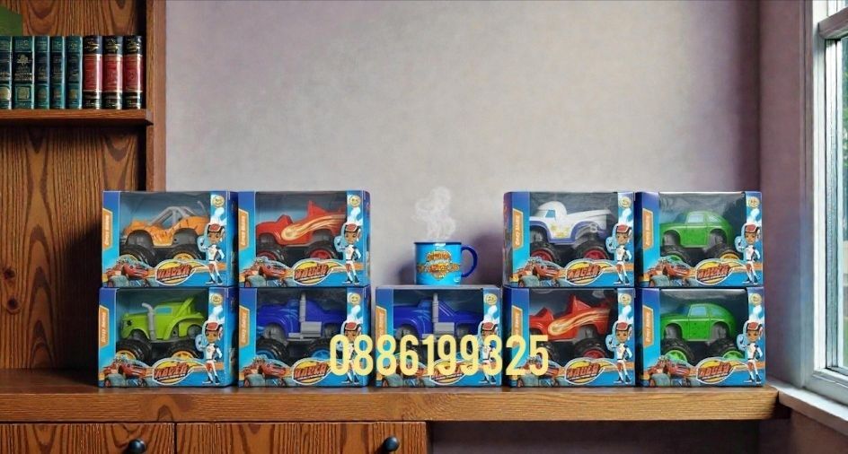 Комплект Колички Пламъчко и машините 6 броя герои