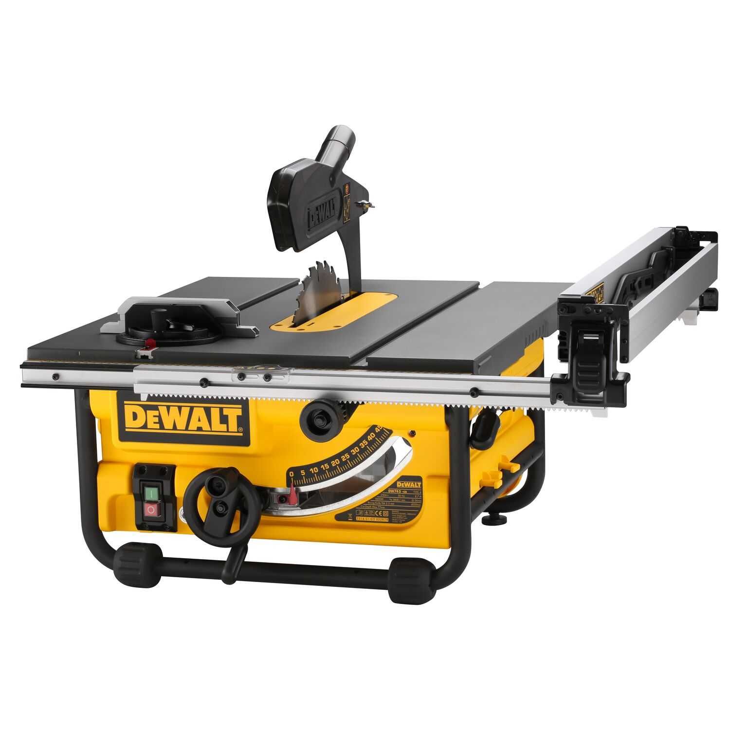Настолен циркуляр с плот и работна маса с колела DeWALT