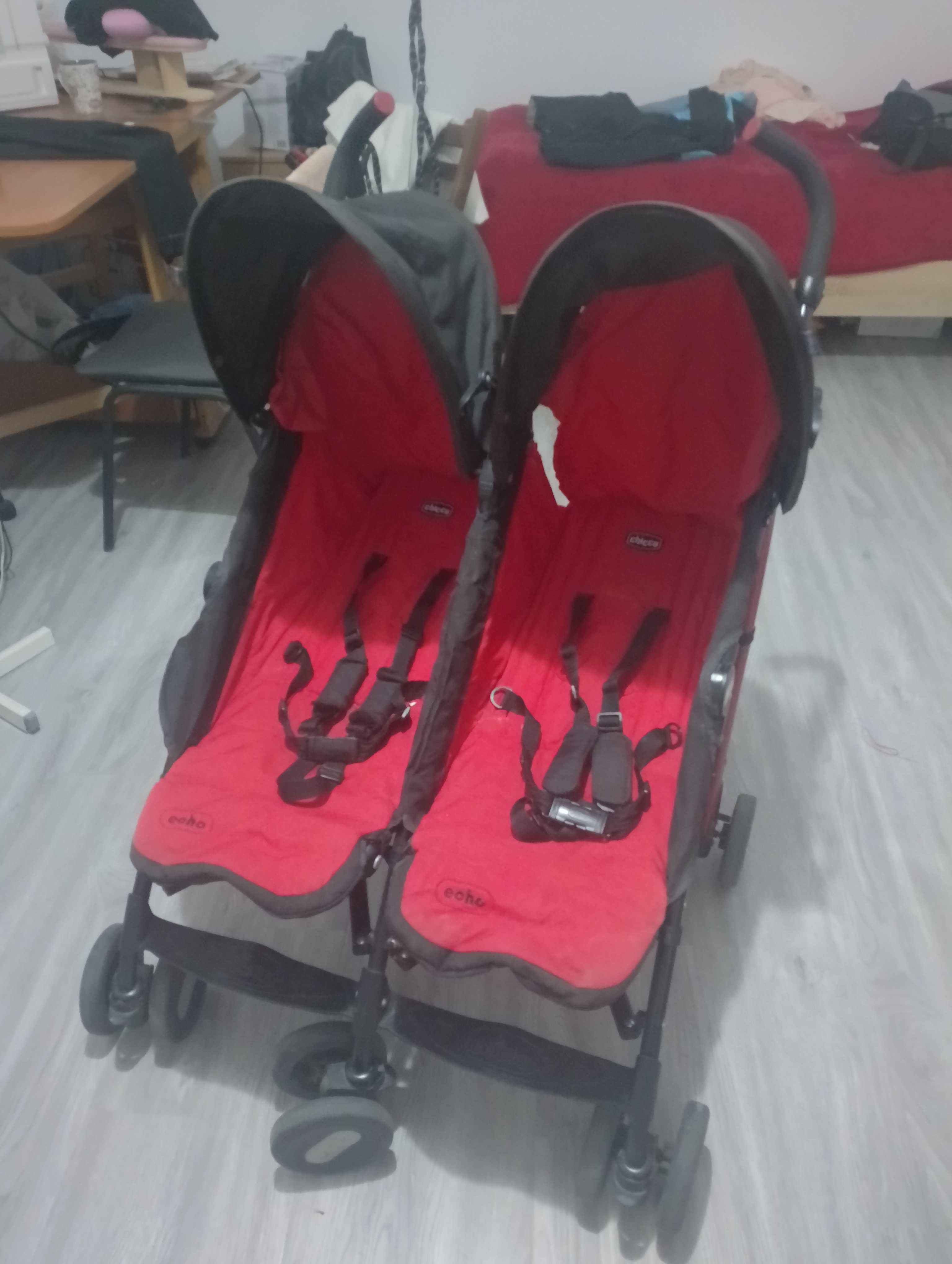 Cărucior dublu pentru gemeni