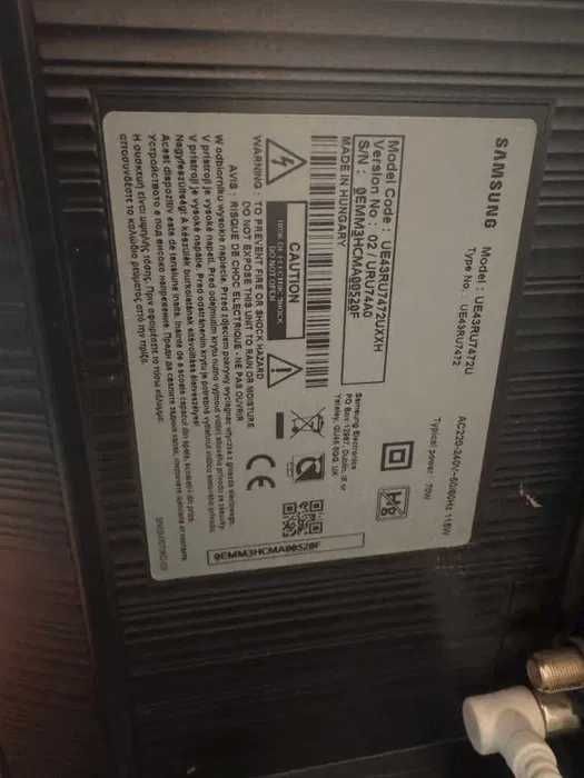 Телевизор LED Smart Samsung, 43" (108 см), 43RU7472, 4K Ultra HD