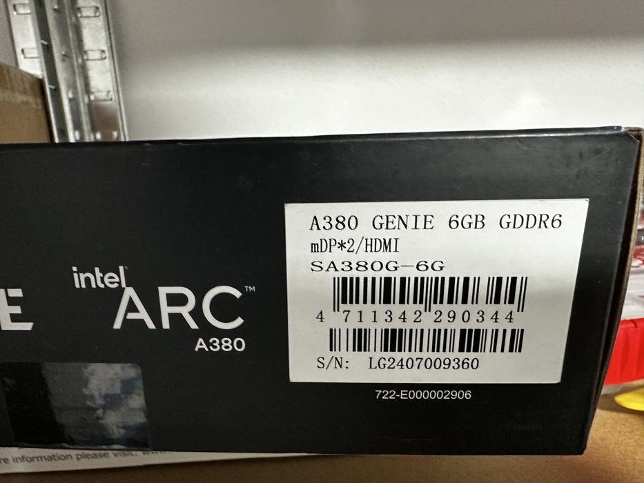 Placa video intel arc 380 6gb ddr6