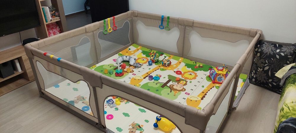 Tarc de joaca copii  Lionelo Willow XL dimensiune 200 x 180