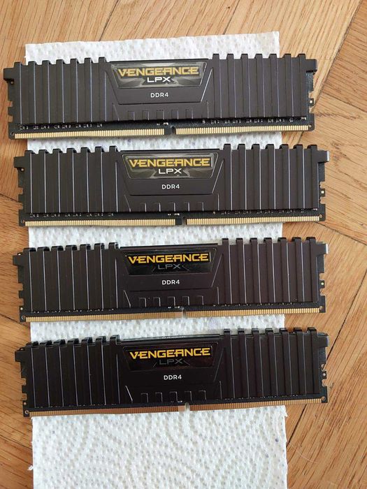 16GB DDR4 Corsair Vengance, G.Skill Ripjaws, 3200Mhz, 3600Мhz