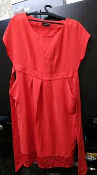 Платье красное креповое